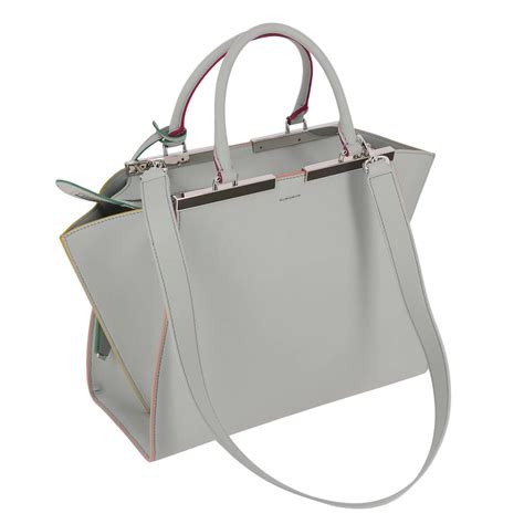 fendi 3 jours grande|3 Jours Fendi Grande in pelle verde oliva e grigia 3 Borsa tote Jours.